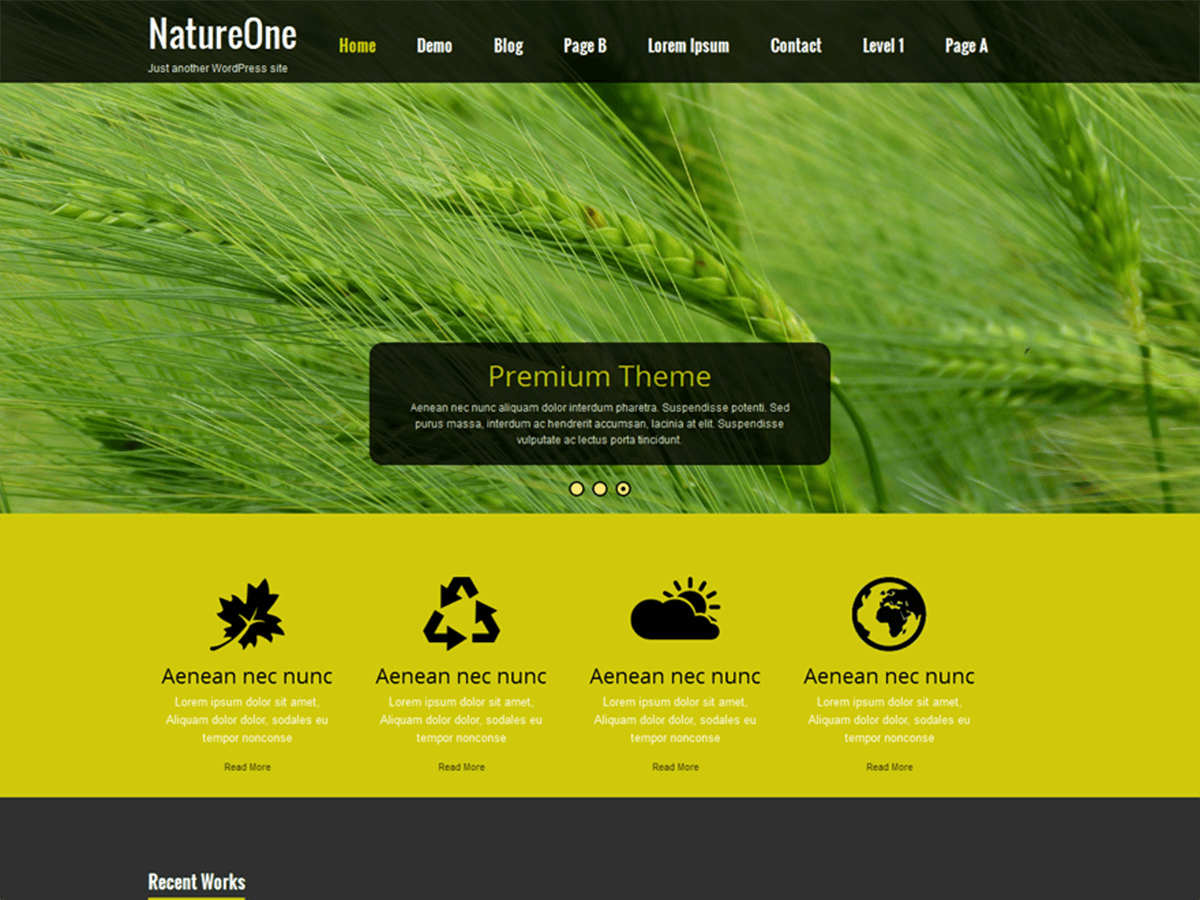Nature One theme screenshot