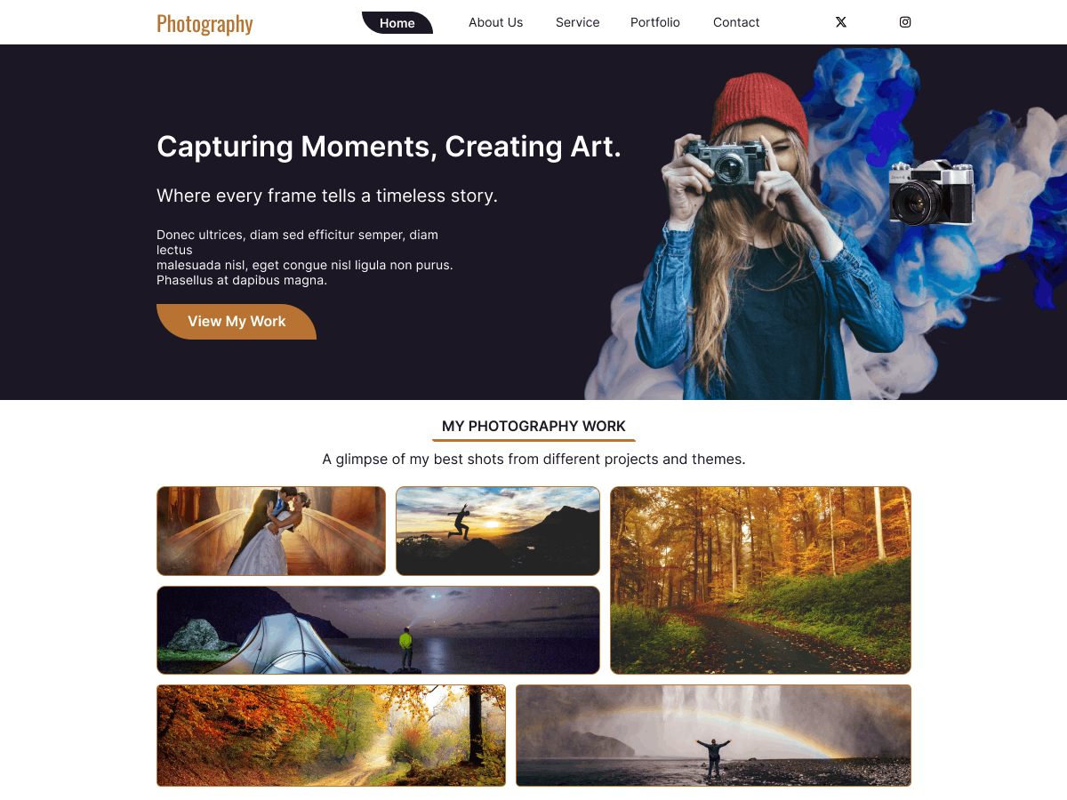 Nature Photography theme screenshot