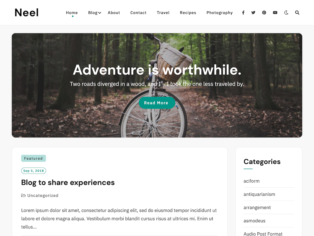 Neel theme screenshot