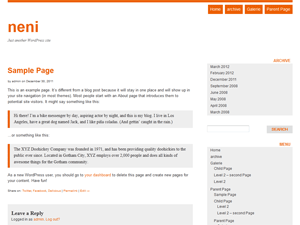 neni theme screenshot