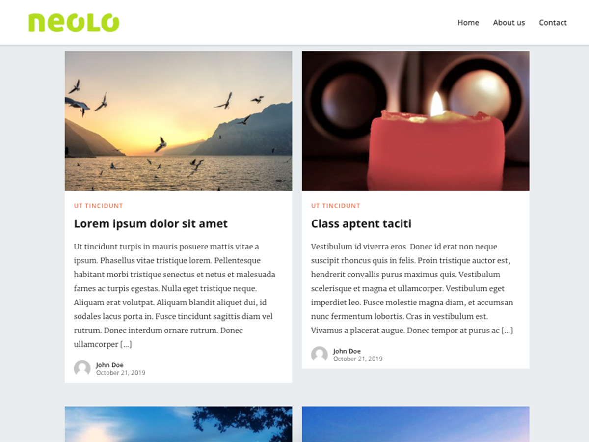 Neolo theme screenshot