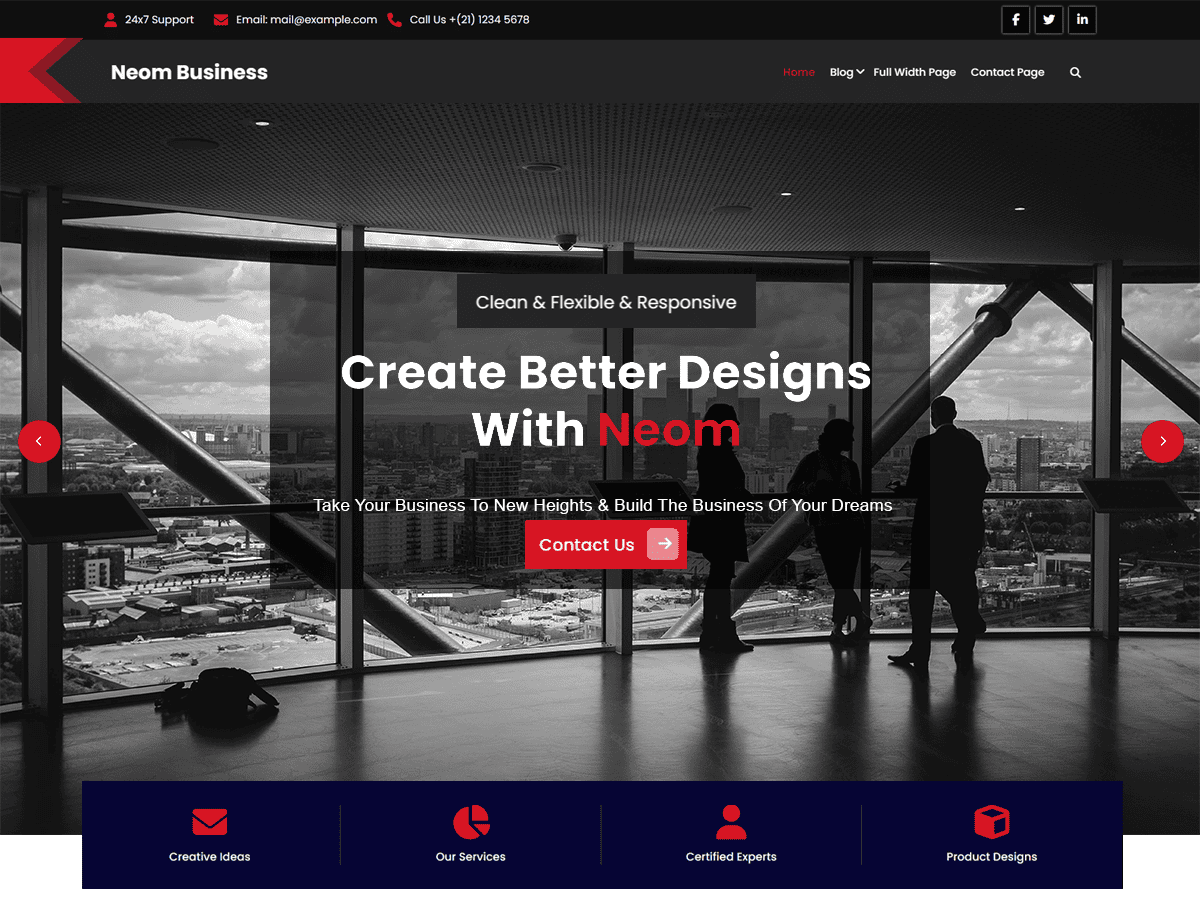 Neom Business theme screenshot