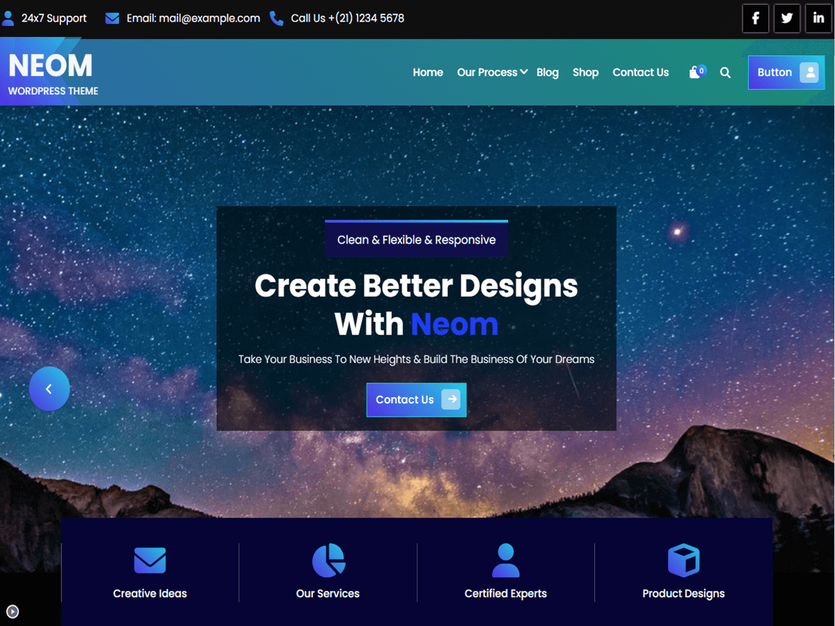 Neom Dark theme screenshot