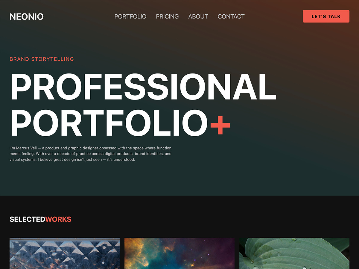 Neonio theme screenshot