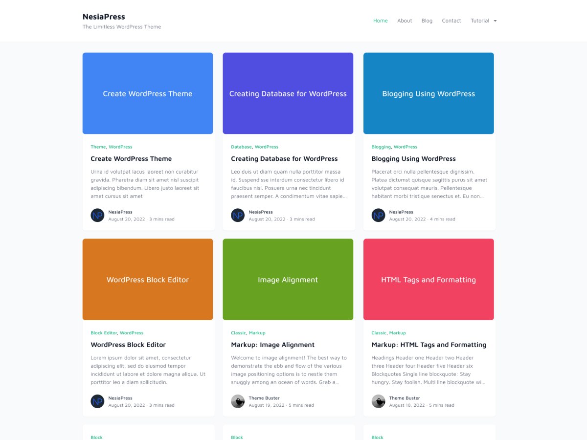 NesiaPress theme screenshot