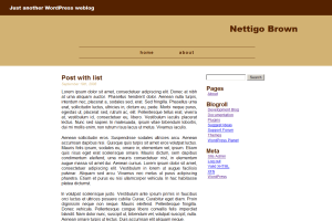 Nettigo Brown theme screenshot