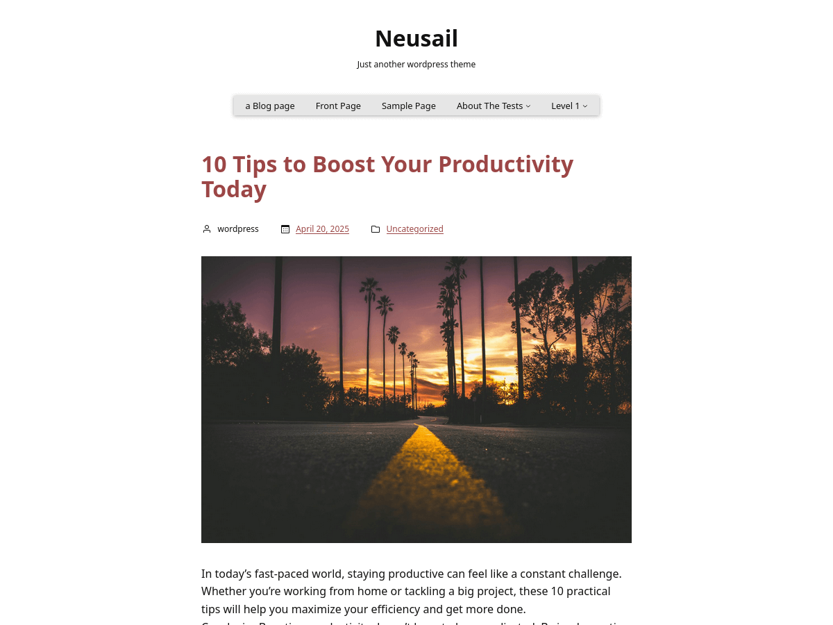 Neusail theme screenshot