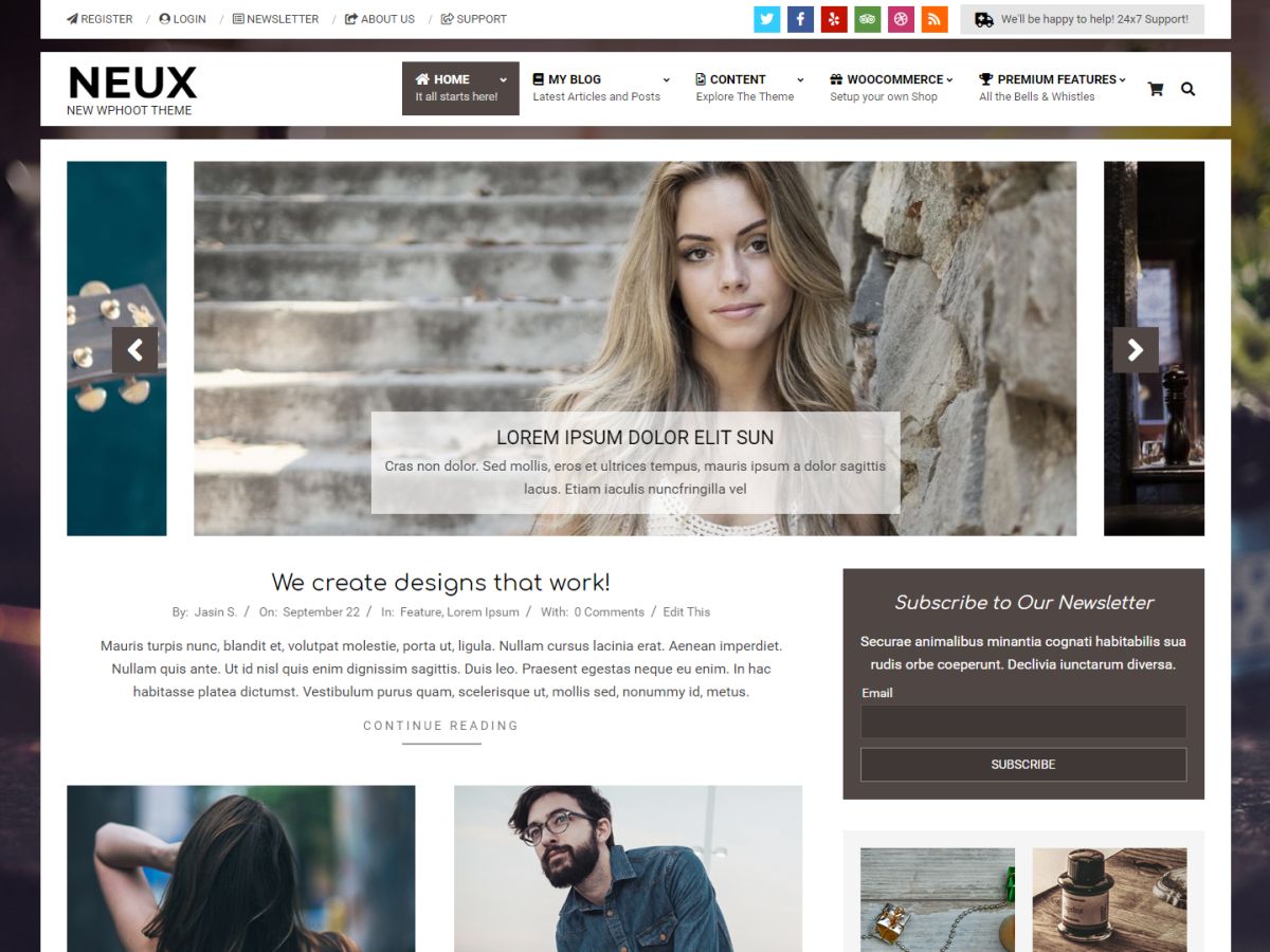 Neux theme screenshot