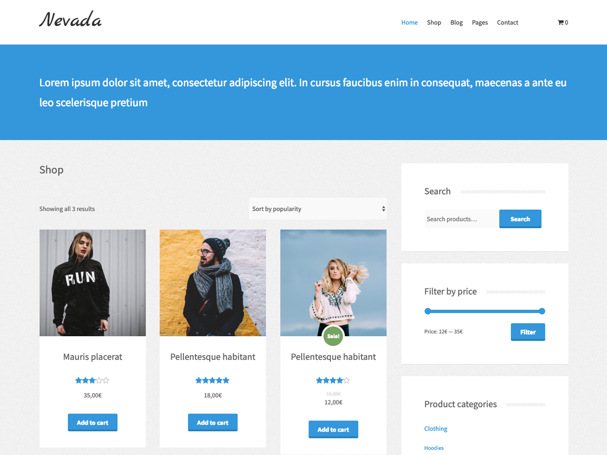 Nevada Lite theme screenshot