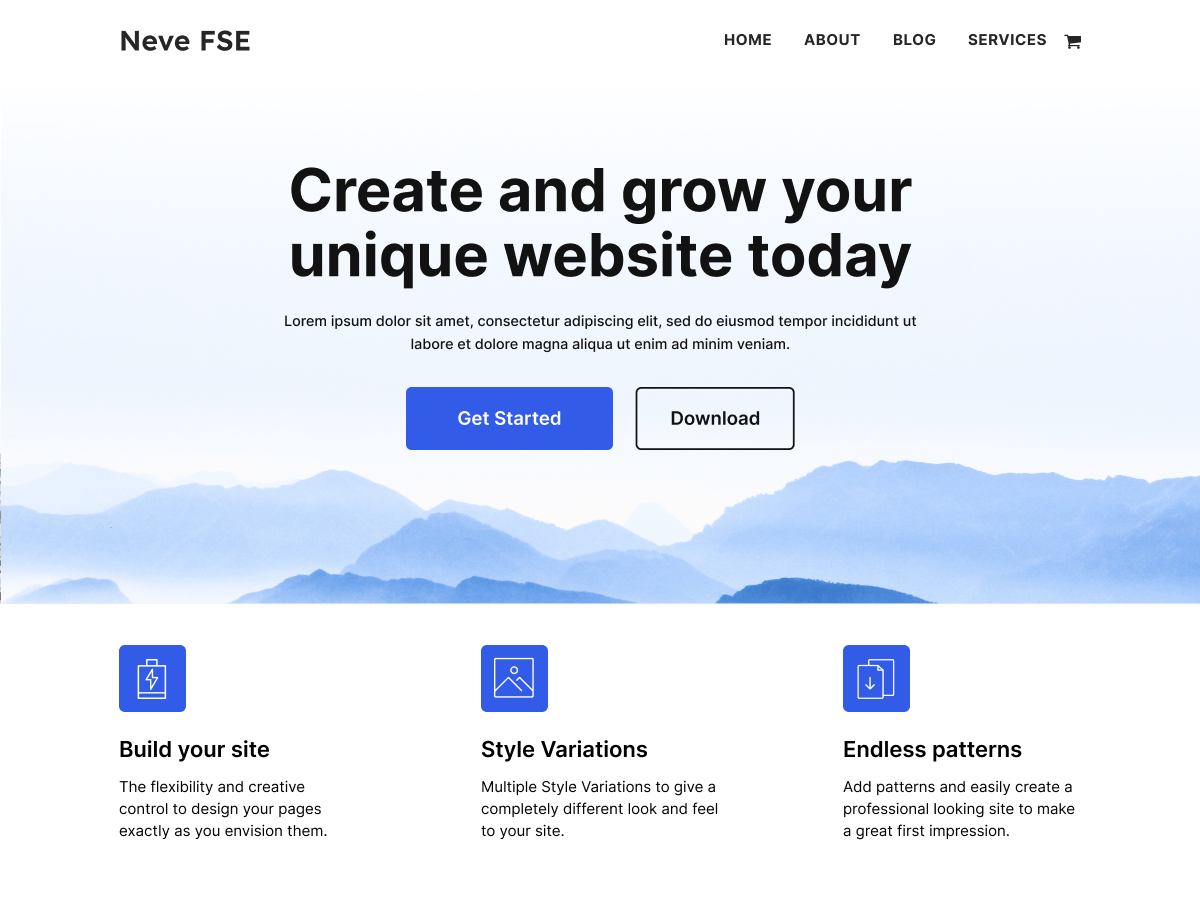 Neve FSE theme screenshot