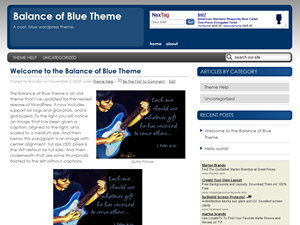 New Balance of Blue theme screenshot