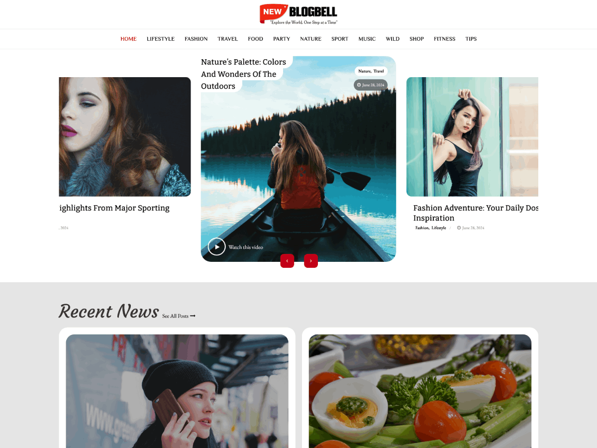 New BlogBell theme screenshot