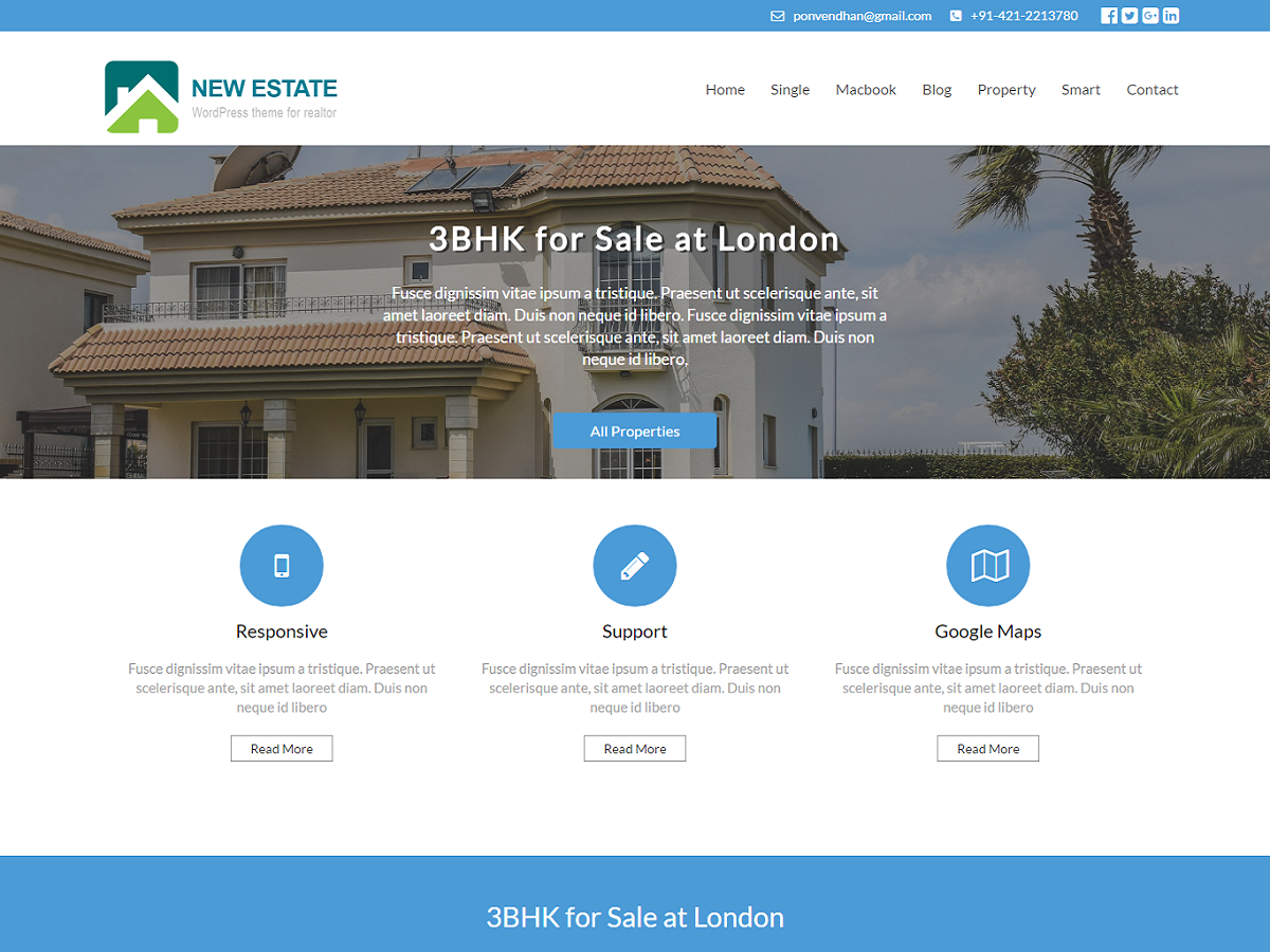 New Estate theme screenshot