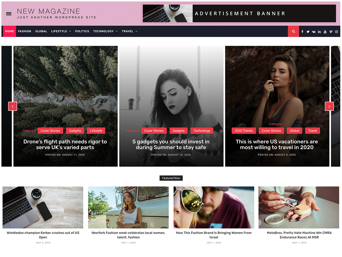 New Magazine theme screenshot