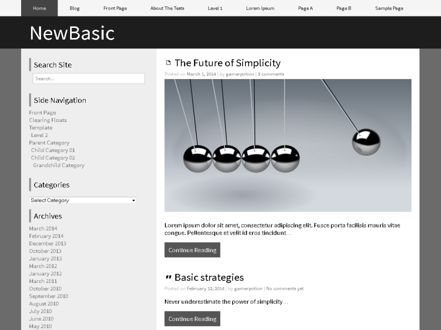 NewBasic theme screenshot