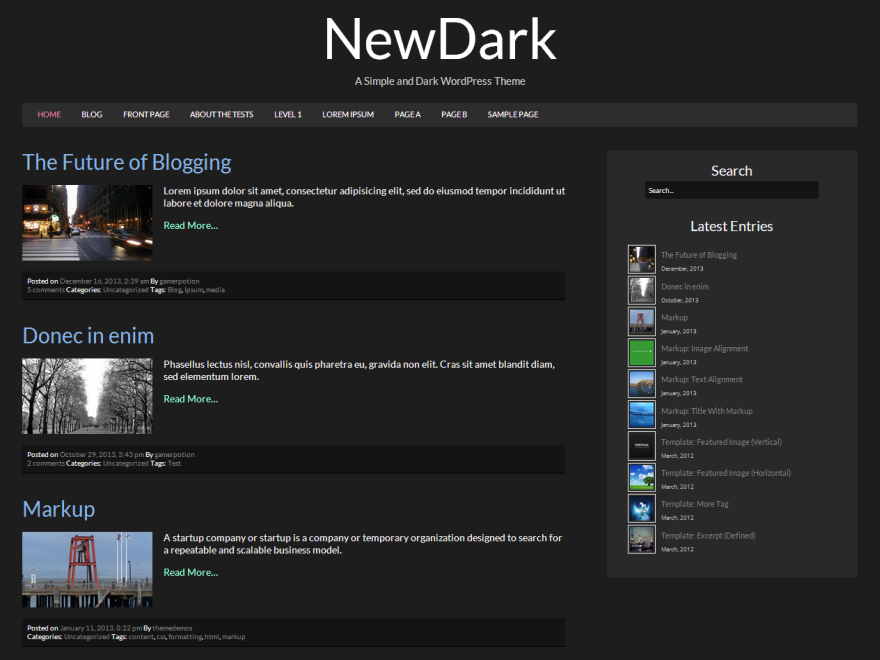 NewDark theme screenshot