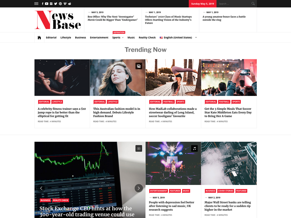 News Base theme screenshot
