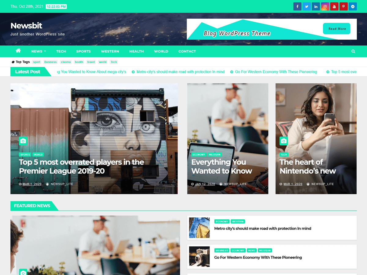 News Bit theme screenshot