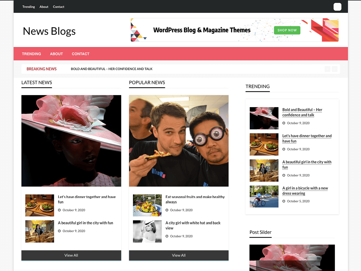 News Blogs theme screenshot