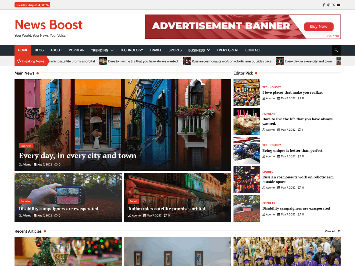 News Boost theme screenshot