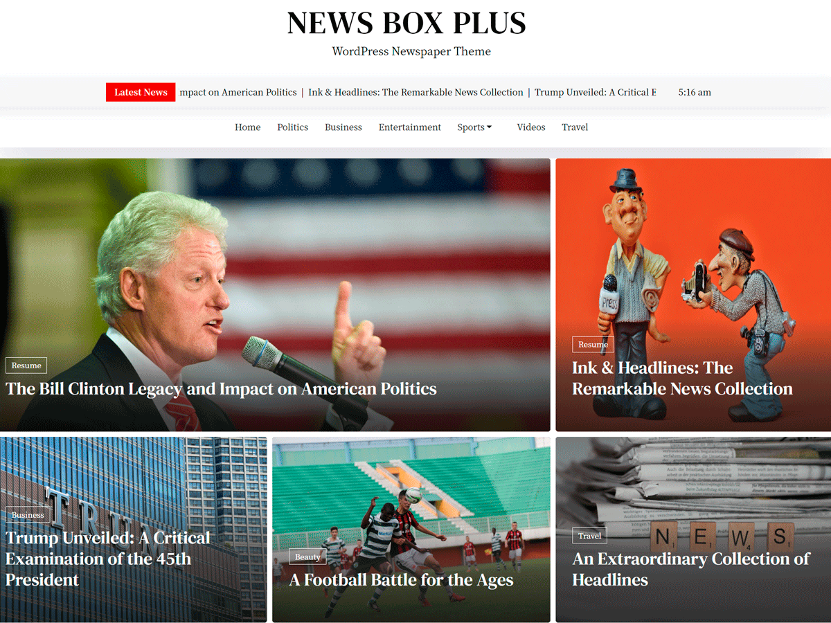 News Box Plus theme screenshot