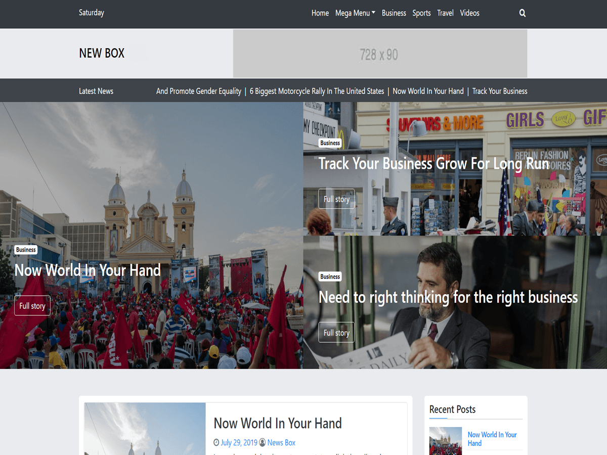 News Box theme screenshot