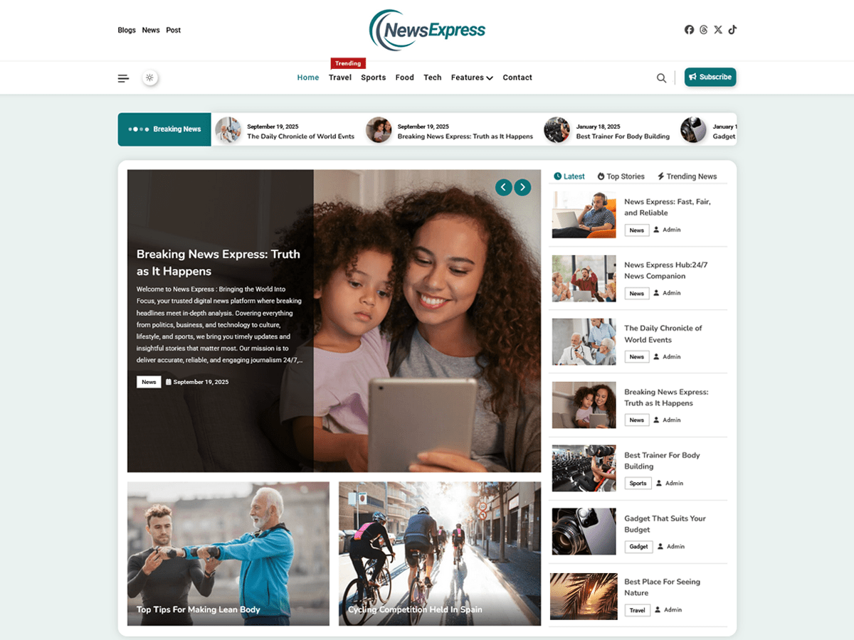 News Express theme screenshot