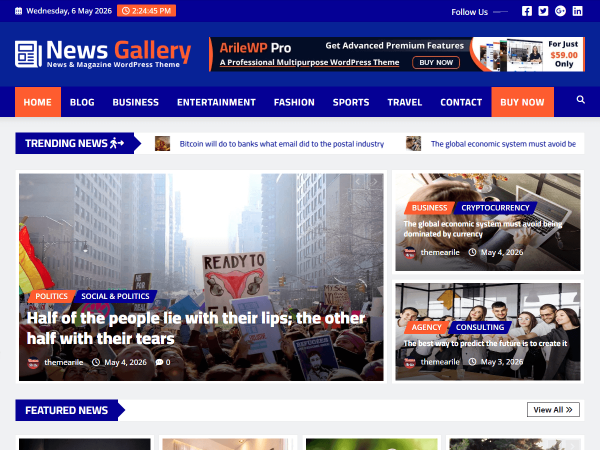News Gallery theme screenshot
