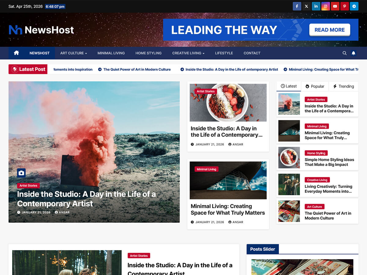 News Host theme screenshot