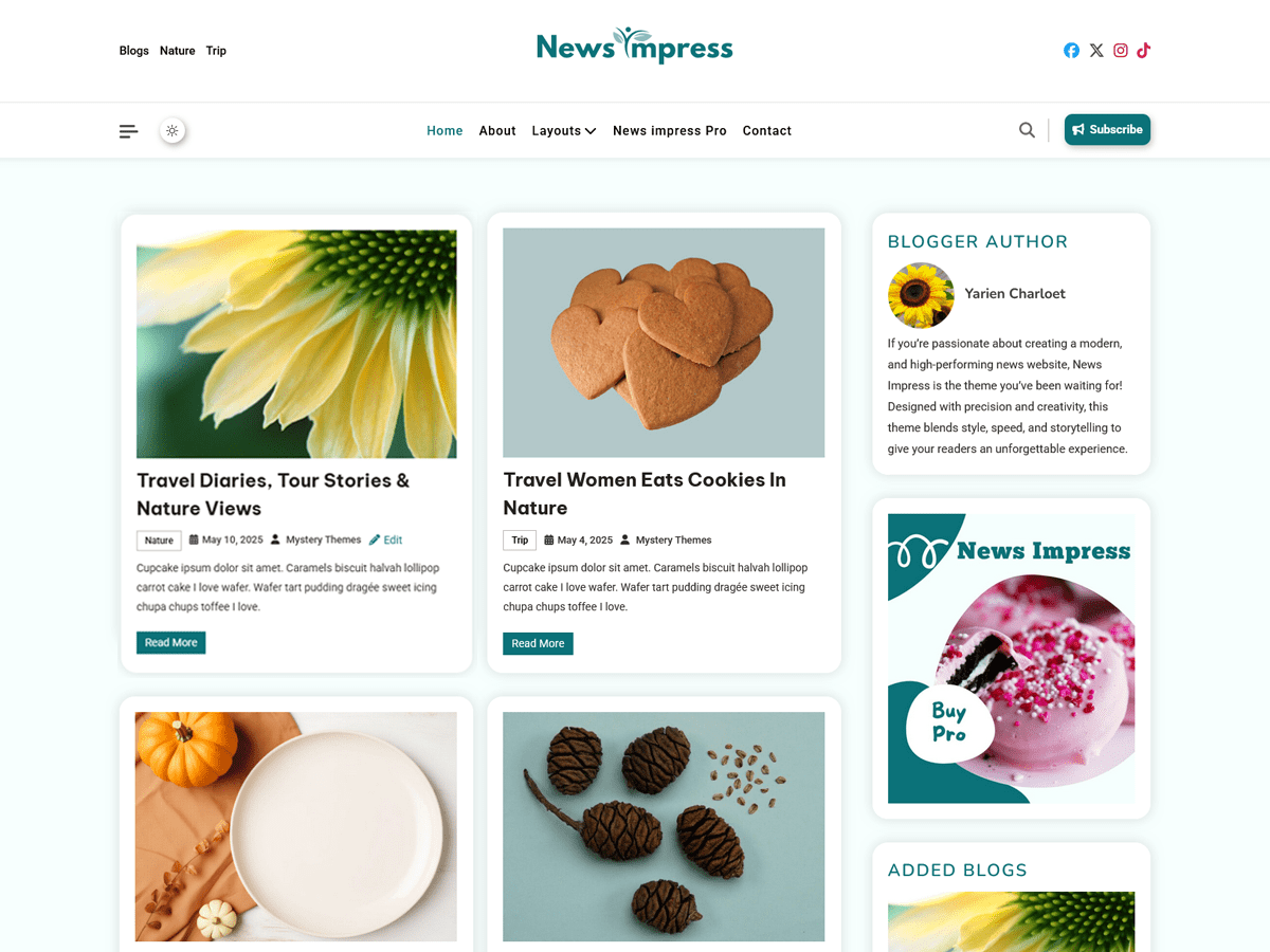 News Impress theme screenshot