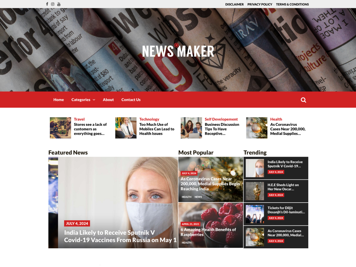 News Maker theme screenshot