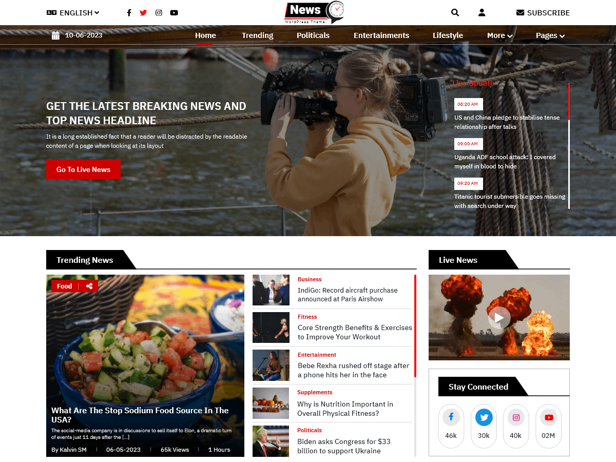 News Press Release theme screenshot