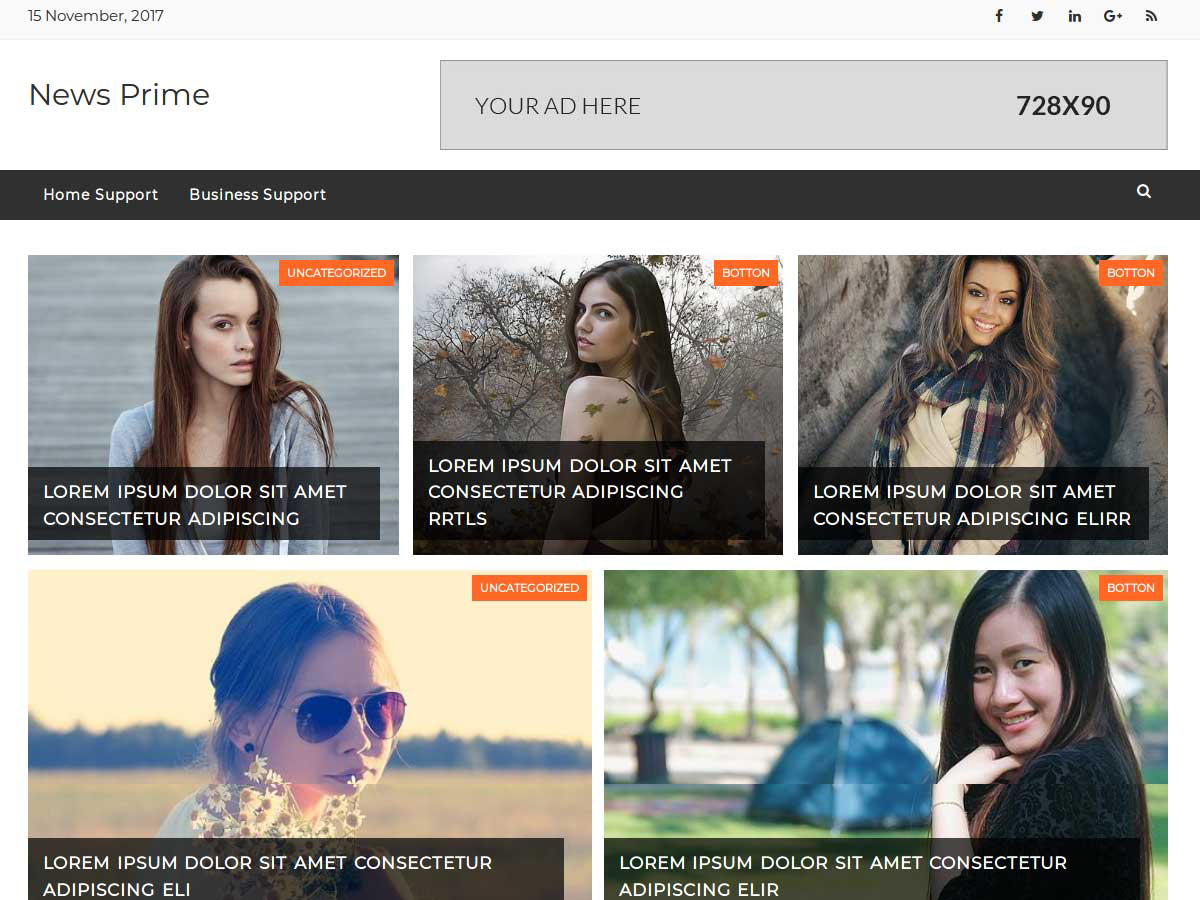 News Prime theme screenshot
