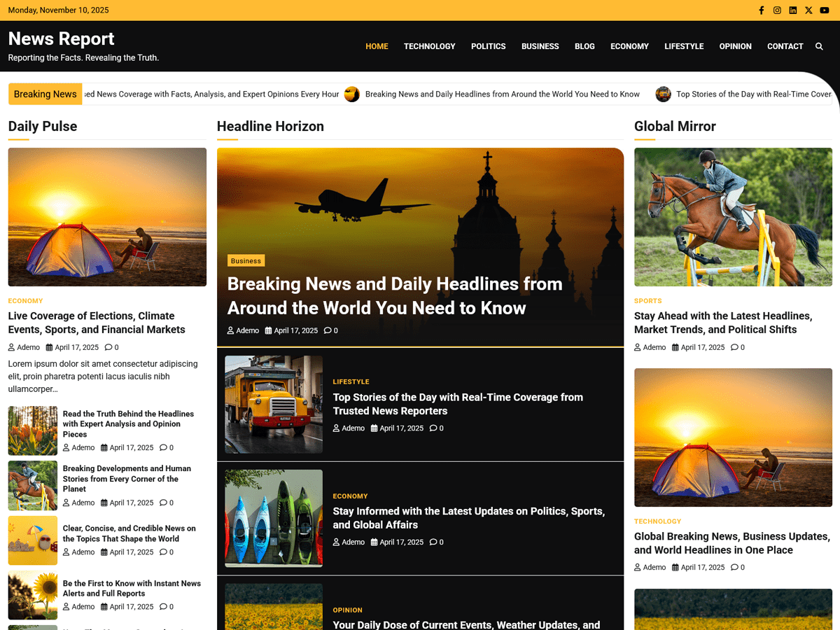 News Report theme screenshot