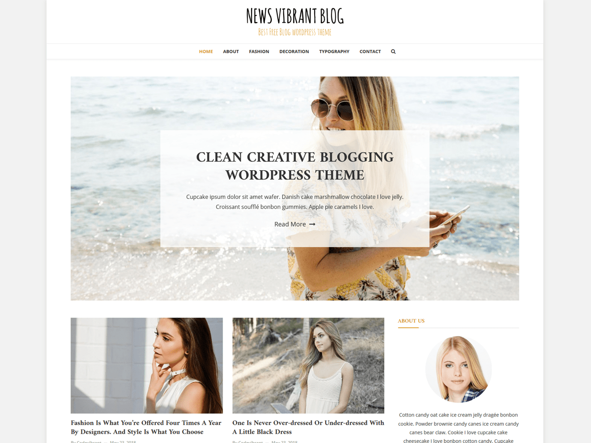 News Vibrant Blog theme screenshot