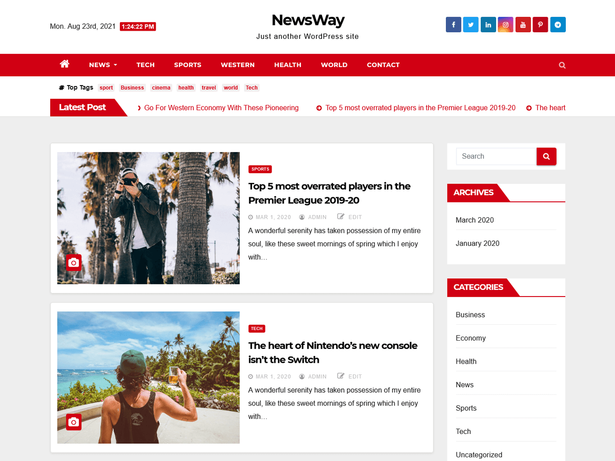 News Way theme screenshot