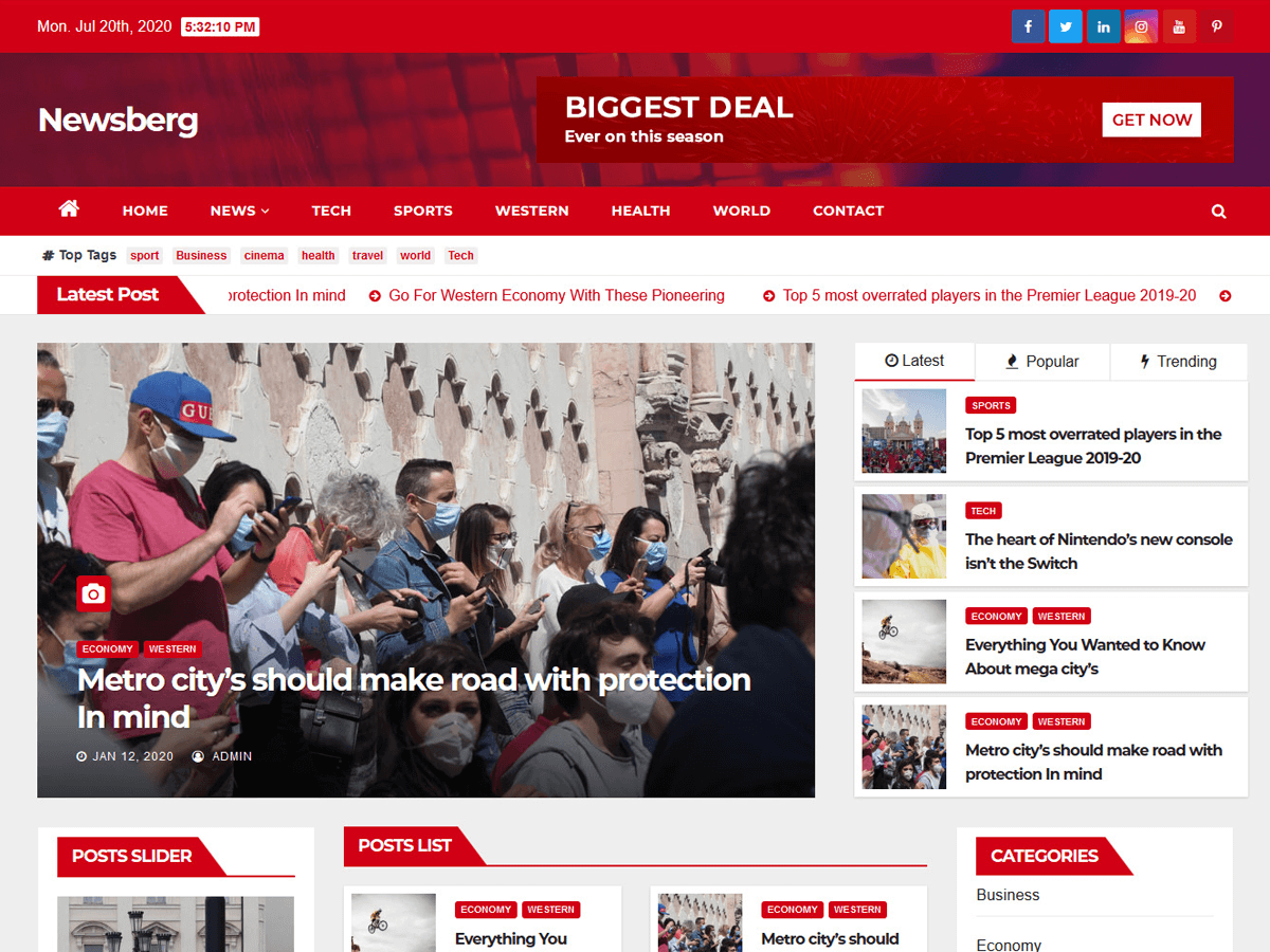 Newsberg theme screenshot