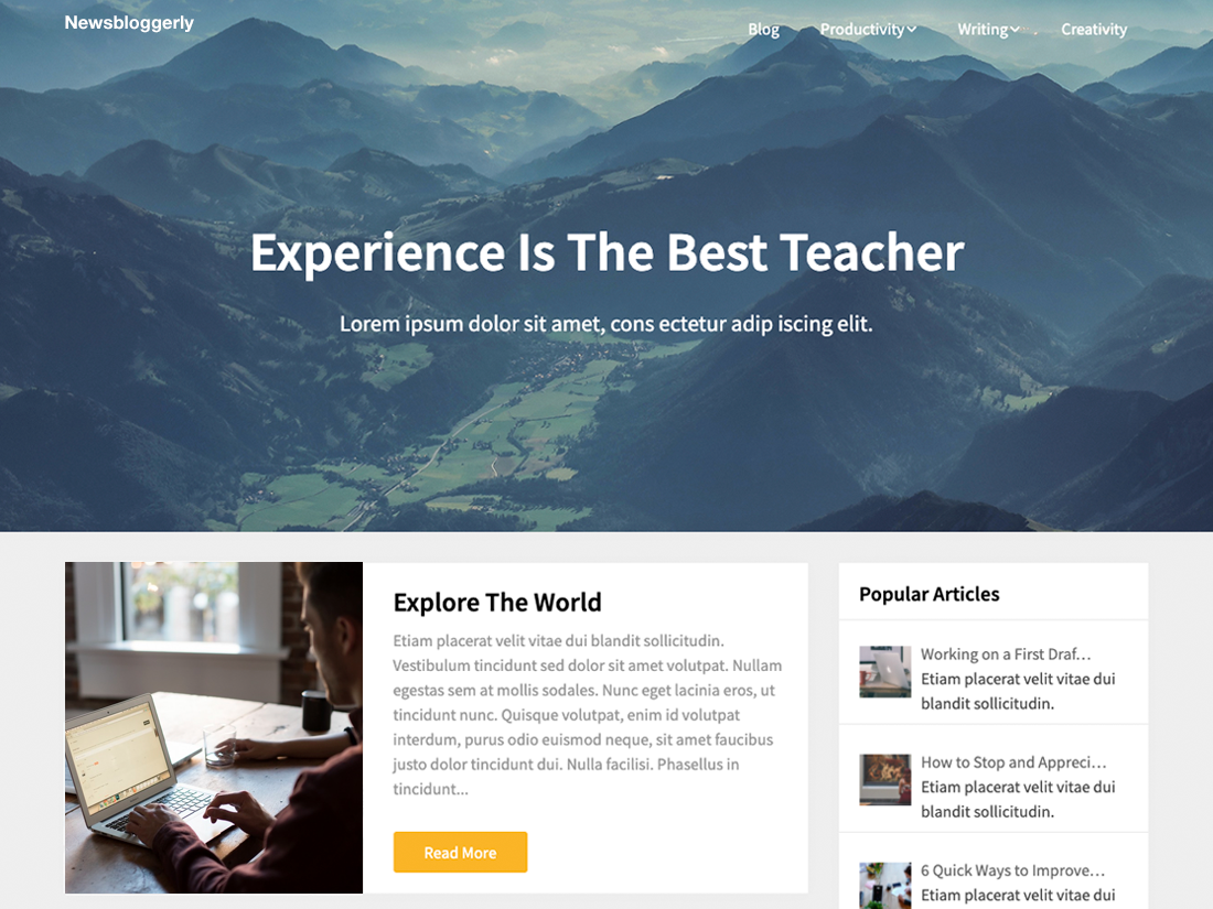 Newsbloggerly theme screenshot