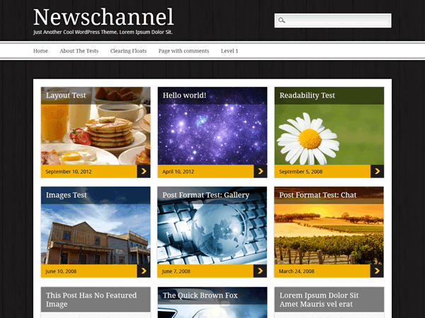 Newschannel theme screenshot