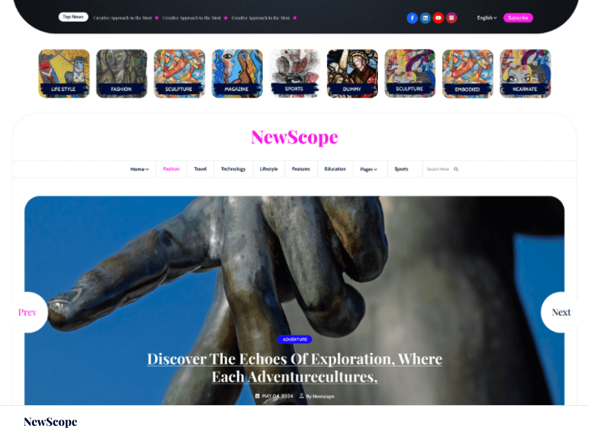 Newscope theme screenshot