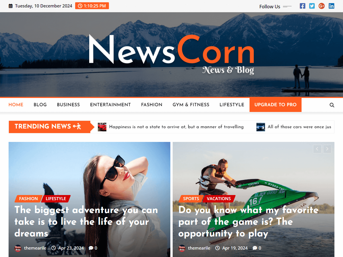 NewsCorn theme screenshot