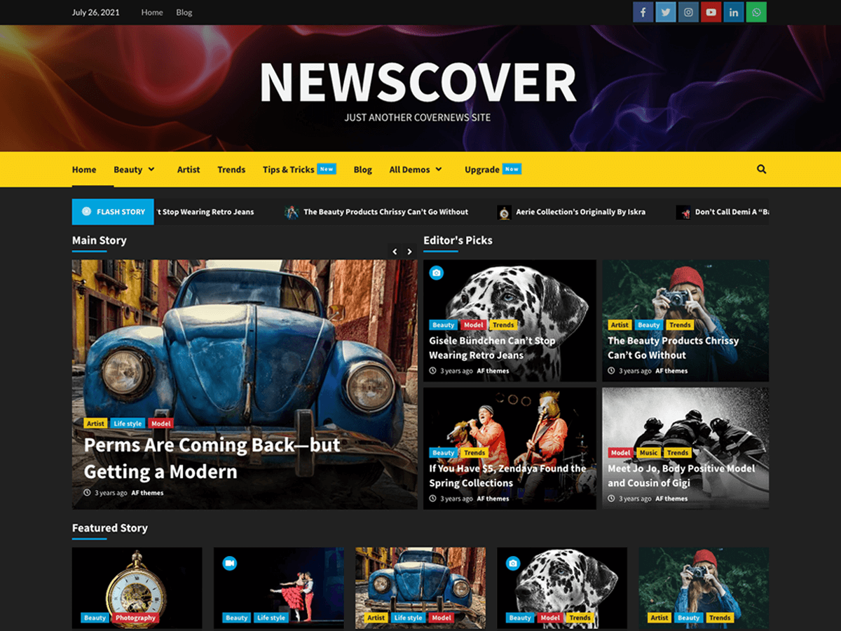 NewsCover theme screenshot