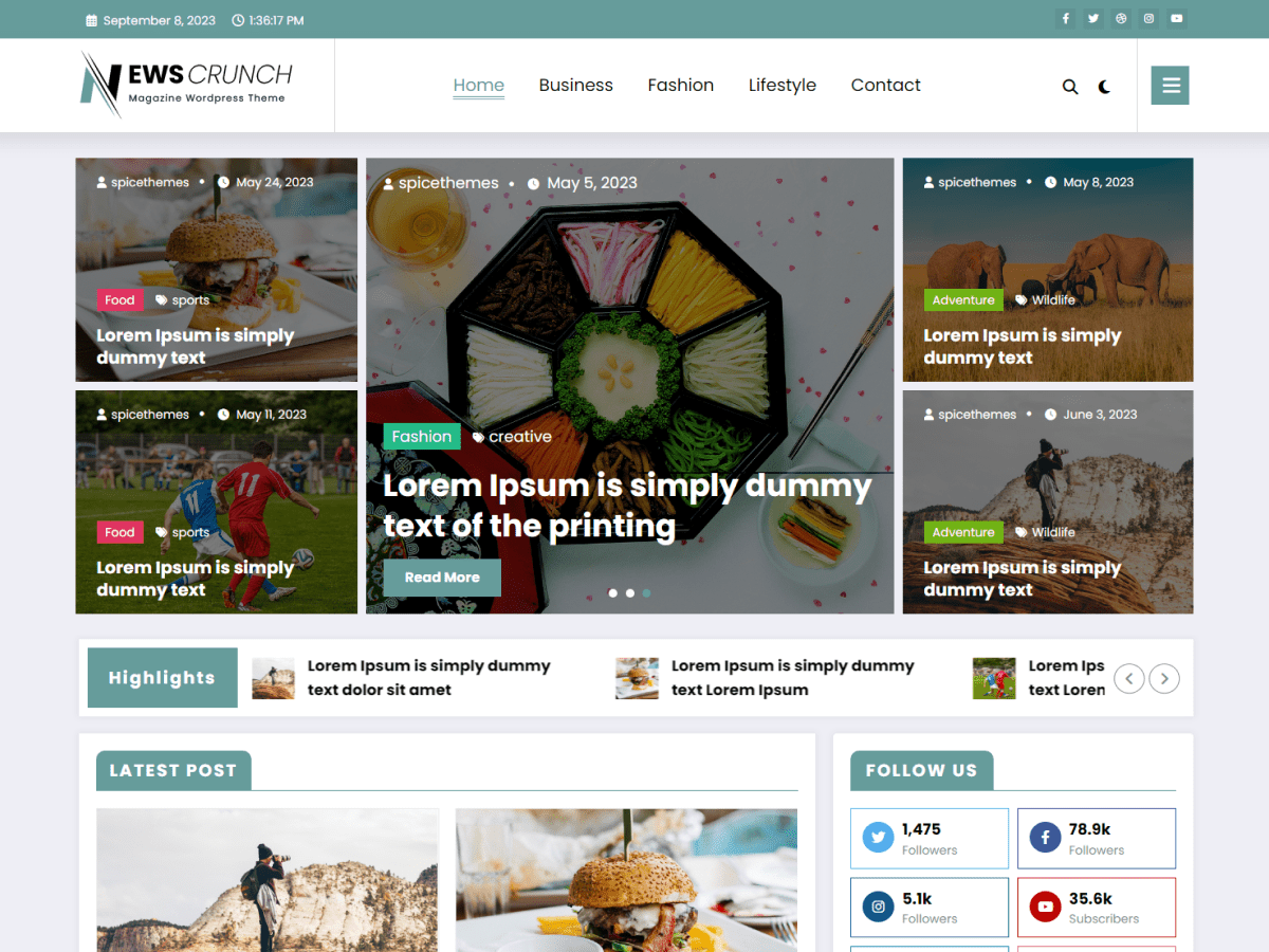 Newscrunch theme screenshot