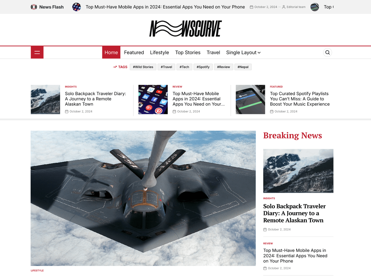 NewsCurve theme screenshot