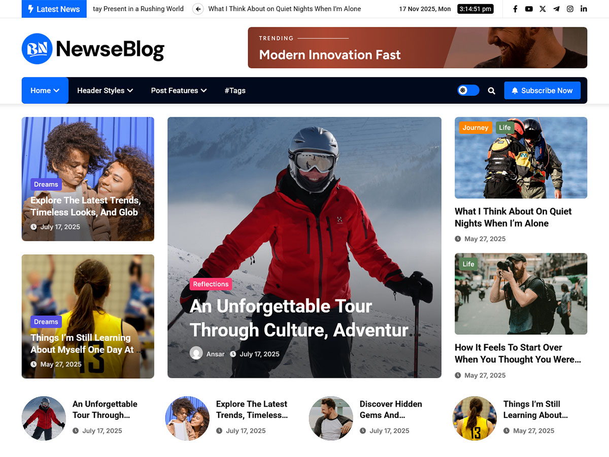 NewseBlog theme screenshot