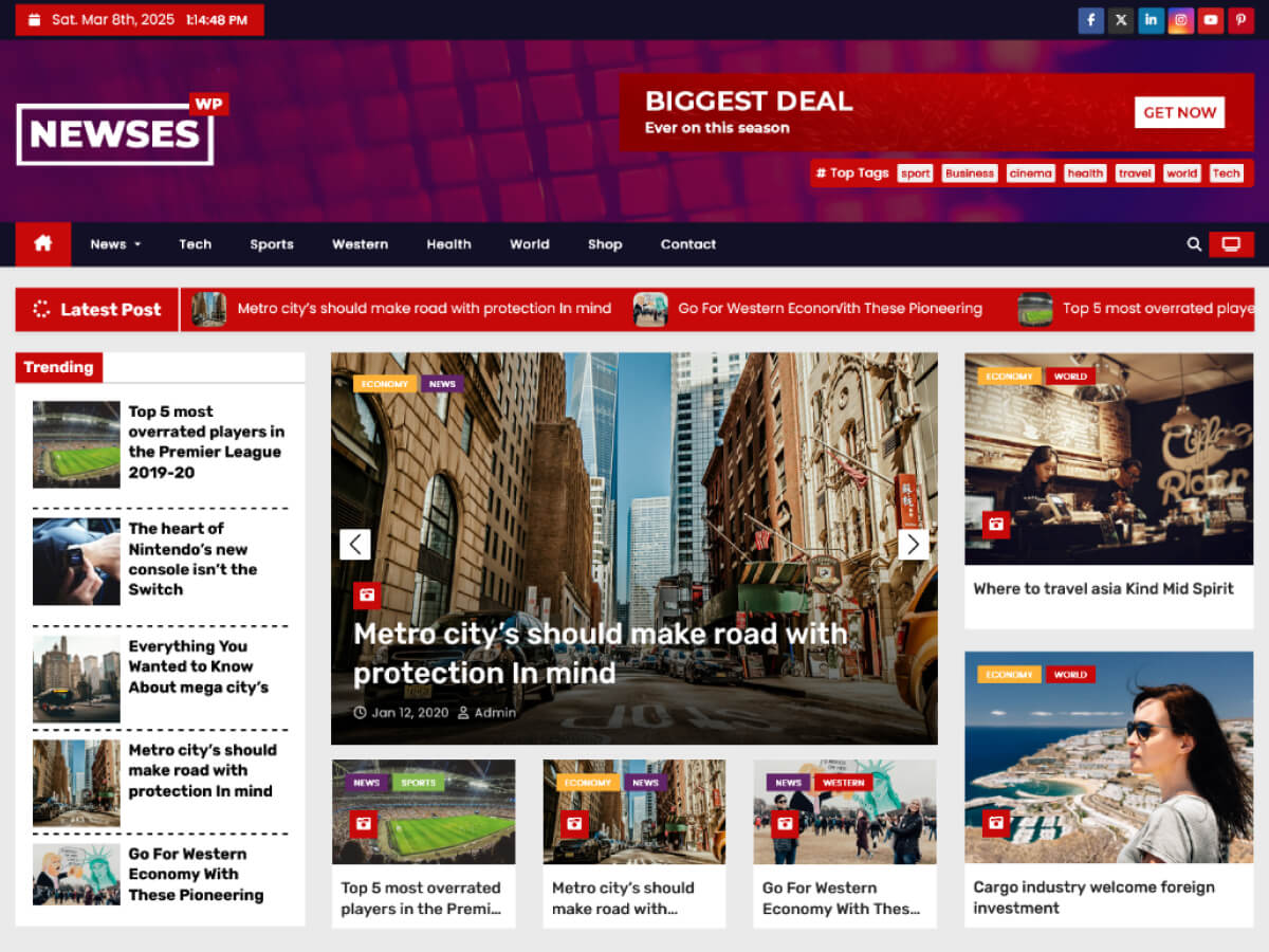 Newses theme screenshot