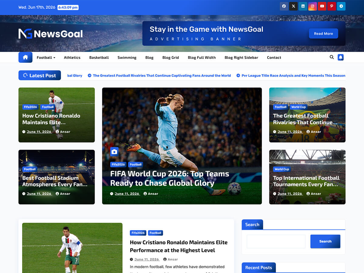 NewsGoal theme screenshot