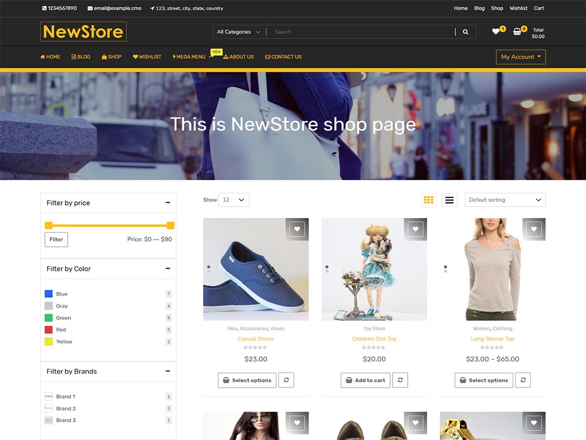 NewShop eCommerce theme screenshot