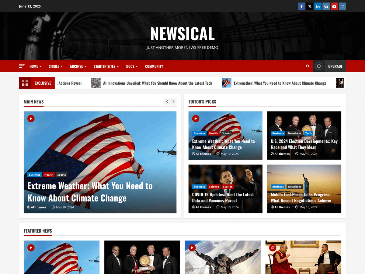Newsical theme screenshot