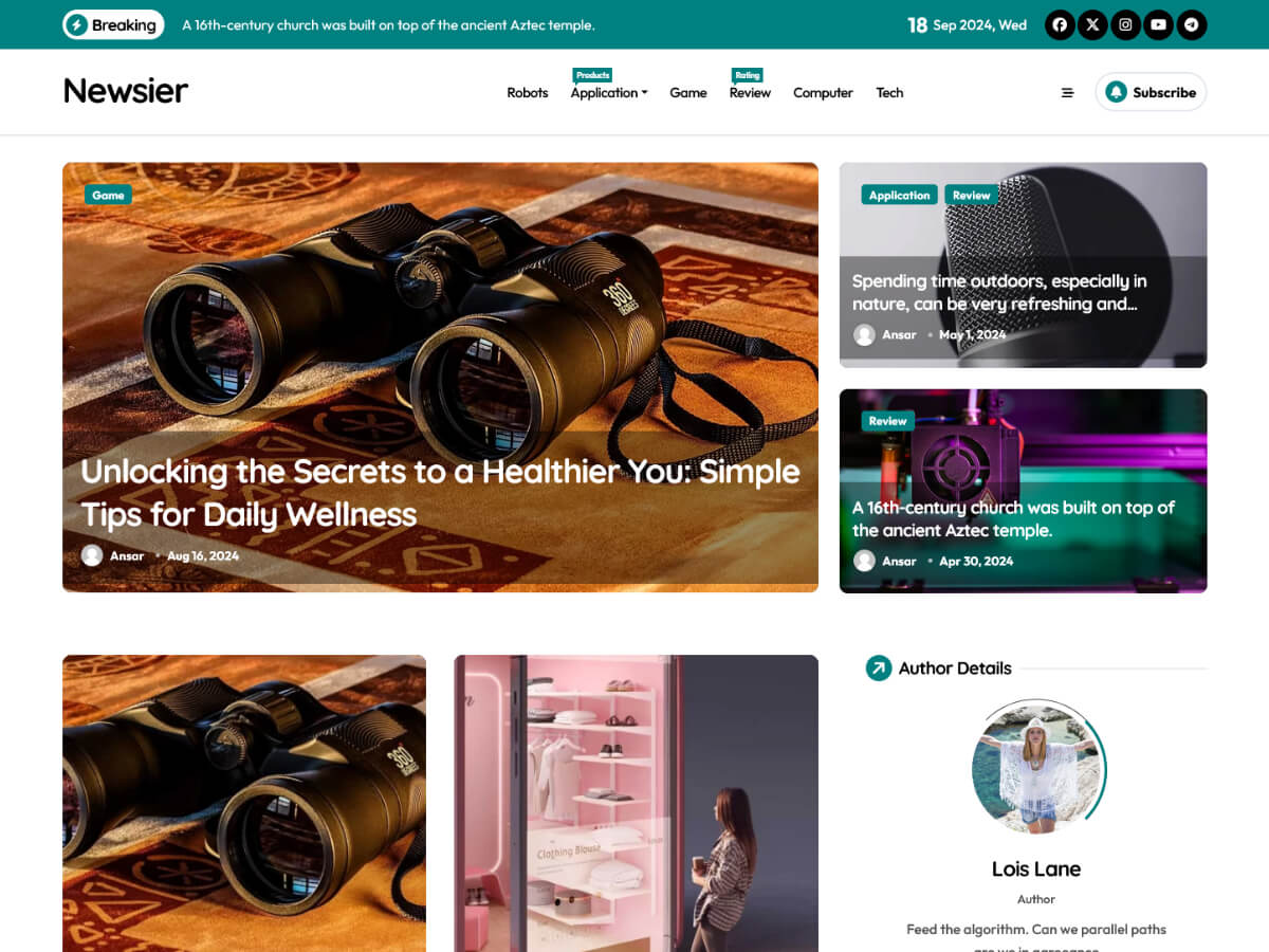 Newsier theme screenshot